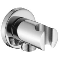 Laveo Rondo przyłącze kątowe z uchwytem chrom NPX060O