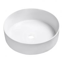 Laveo Desna umywalka 36 cm nablatowa okrągła biała VUD6236