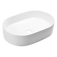 Laveo Desna umywalka 50x35 cm nablatowa owalna biała VUD6250