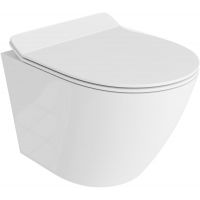 LaVita Sogo Slim miska WC wisząca z deską sedesową wolnoopadającą biały połysk