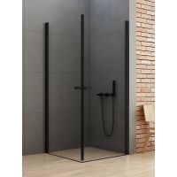 New Trendy New Soleo Black kabina prysznicowa 70x80 cm prostokątna czarny mat/szkło przezroczyste D-0229A/D-0230A