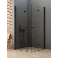 New Trendy New Soleo Black kabina prysznicowa 90x80 cm prostokątna czarny mat/szkło przezroczyste D-0235A/D-0238A