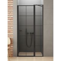 New Trendy New Soleo Black drzwi prysznicowe 90 cm uchylne czarny mat/szkło przezroczyste D-0293A