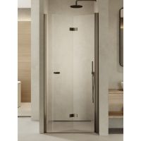 New Trendy New Soleo Gunmetal Brushed drzwi prysznicowe 90 cm składane grafitowy szczotkowany/szkło przezroczyste D-0543A