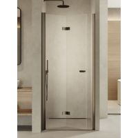 New Trendy New Soleo Gunmetal Brushed drzwi prysznicowe 90 cm składane grafitowy szczotkowany/szkło przezroczyste D-0542A