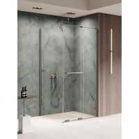 New Trendy Smart Gunmetal Brushed kabina prysznicowa 150x80 cm prostokątna gunmetal szczotkowany/szkło przezroczyste EXK-7899