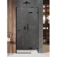 New Trendy Avexa Black drzwi prysznicowe 140 cm uchylne prawe czarny mat/szkło przezroczyste EXK-1559