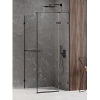New Trendy Avexa Black kabina prysznicowa 110x110 cm kwadratowa prawa czarny mat/szkło przezroczyste EXK-2587