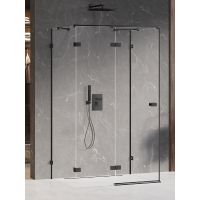 New Trendy Avexa Black kabina prysznicowa 80x100 cm prostokątna lewa czarny mat/szkło przezroczyste EXK-2598