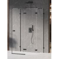 New Trendy Avexa Black kabina prysznicowa 120x80 cm prostokątna prawa czarny mat/szkło przezroczyste EXK-2650