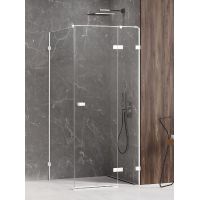 New Trendy Avexa White kabina prysznicowa 110x120 cm prostokątna prawa biały mat/szkło przezroczyste EXK-2754