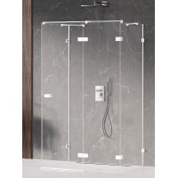 New Trendy Avexa White kabina prysznicowa 110x110 cm kwadratowa prawa biały mat/szkło przezroczyste EXK-2898