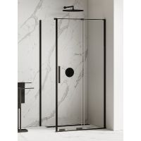 New Trendy Smart Black kabina prysznicowa 140x120 cm prostokątna czarny mat/szkło przezroczyste EXK-4148