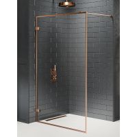 New Trendy Avexa Copper Brushed ścianka prysznicowa walk-in 130 cm miedź szczotkowana/szkło przezroczyste EXK-4323