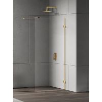 New Trendy Eventa Gold Shine ścianka prysznicowa walk-in 160 cm złoty połysk/szkło przezroczyste EXK-4847