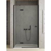 New Trendy Reflexa Black drzwi prysznicowe 140 cm wnękowe lewe czarny mat/szkło przezroczyste EXK-4910