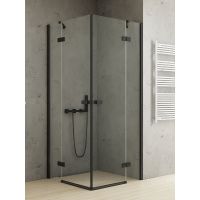 New Trendy Reflexa Black kabina prysznicowa 100x100 cm kwadratowa czarny mat/szkło przezroczyste EXK-4984