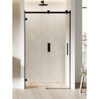 New Trendy Softi X Black drzwi prysznicowe 150 cm rozsuwane lewe czarny mat/szkło przezroczyste EXK-5361