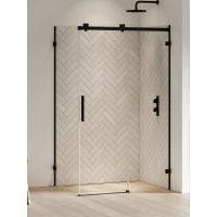 New Trendy Softi X Black kabina prysznicowa 130x90 cm prostokątna prawa czarny mat/szkło przezroczyste EXK-5408