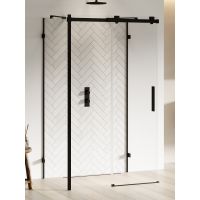 New Trendy Softi X Black kabina prysznicowa 120x100 cm prostokątna lewa czarny mat/szkło przezroczyste EXK-5441