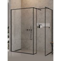 New Trendy New Modus Black ścianka prysznicowa walk-in 90 cm czarny mat/szkło przezroczyste EXK-5620