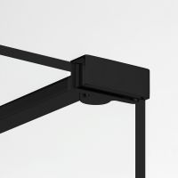 New Trendy New Modus Black kabina prysznicowa walk-in 130x80 cm prostokątna czarny mat/szkło przezroczyste EXK-5627