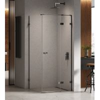 New Trendy Eventa Black Chrome kabina prysznicowa 80x70 cm prostokątna prawa czarny chrom połysk/szkło przezroczyste EXK-6175