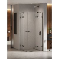 New Trendy Eventa Black Chrome kabina prysznicowa 110x120 cm prostokątna czarny chrom połysk/szkło przezroczyste EXK-6224