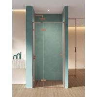 New Trendy Eventa Copper Shine drzwi prysznicowe 80 cm uchylne lewe miedź połysk/szkło przezroczyste EXK-6352
