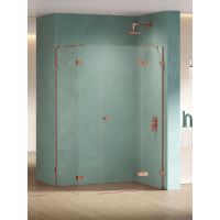 New Trendy Eventa Copper Shine kabina prysznicowa 150x100 cm prostokątna prawa miedź połysk/szkło przezroczyste EXK-6472