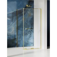 New Trendy Smart Light Gold kabina prysznicowa 100x90 cm prostokątna złoty połysk/szkło przezroczyste EXK-6693