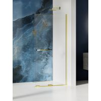 New Trendy Smart Light Gold ścianka prysznicowa walk-in 80 cm złoty połysk/szkło przezroczyste EXK-6727