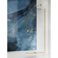 New Trendy Smart Light Gold ścianka prysznicowa walk-in 160 cm złoty połysk/szkło przezroczyste EXK-6735-WU