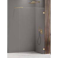 New Trendy Avexa Gold Shine ścianka prysznicowa walk-in 50 cm złoty połysk/szkło przezroczyste EXK-7054