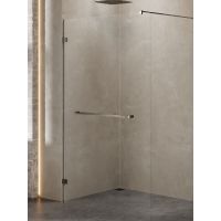 New Trendy Avexa Gunmetal Brushed ścianka prysznicowa walk-in 70 cm gunmetal szczotkowany/szkło przezroczyste EXK-7112
