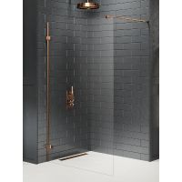 New Trendy Avexa Copper Brushed ścianka prysznicowa walk-in 90 cm miedź szczotkowana/szkło przezroczyste EXK-7146