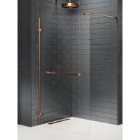 New Trendy Avexa Copper Brushed ścianka prysznicowa walk-in 140 cm miedź szczotkowana/szkło przezroczyste EXK-7163