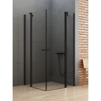 New Trendy New Soleo Black kabina prysznicowa 90x100 cm prostokątna czarny mat/szkło przezroczyste K-0554