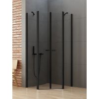 New Trendy New Soleo Black kabina prysznicowa 80x80 cm czarny mat/szkło przezroczyste K-0616