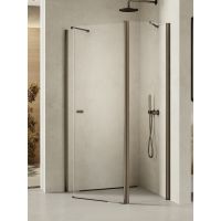 New Trendy New Soleo Gunmetal Brushed kabina prysznicowa 100x80 cm grafitowy szczotkowany/szkło przezroczyste K-1710