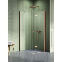 New Trendy New Soleo Copper Brushed kabina prysznicowa 70x80 cm prostokątna miedź szczotkowana/szkło przezroczyste K-2052