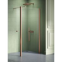 New Trendy New Soleo Copper Brushed ścianka prysznicowa walk-in 80 cm miedź szczotkowana/szkło przezroczyste K-2115