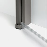 New Trendy New Soleo Gunmetal Brushed kabina prysznicowa 80x80 cm kwadratowa grafitowy szczotkowany/szkło przezroczyste K-2132-WP