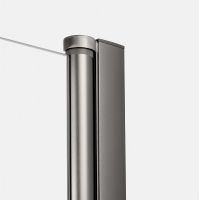 New Trendy New Soleo Gunmetal Brushed kabina prysznicowa 90x80 cm prostokątna grafitowy szczotkowany/szkło przezroczyste K-2178