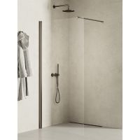 New Trendy New Soleo Gunmetal Brushed ścianka prysznicowa walk-in 70 cm grafitowy szczotkowany/szkło przezroczyste K-2259-WP