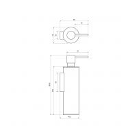 Omnires Modern Project dozownik do mydła 150 ml biały mat MP60721WM