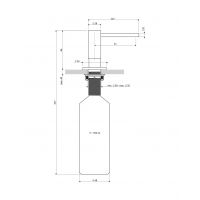 Omnires Modern Project dozownik do mydła 500 ml czarny MP60723BL