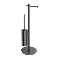 Omnires Modern Project stojak na papier toaletowy ze szczotką WC grafit MP60810GR