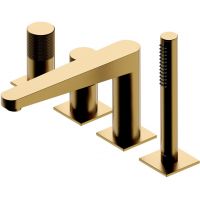 Omnires Contour bateria wannowo-prysznicowa nawannowa złoty szczotkowany CT8032GLB