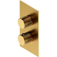 Omnires Contour bateria wannowo-prysznicowa podtynkowa termostatyczna złoty szczotkowany CT8036GLB